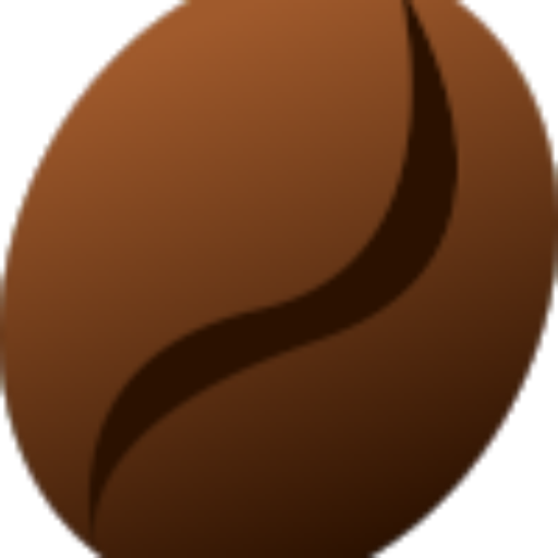 Coffee bean with transparent background.